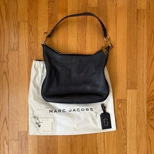 Marc Jacobs navy blue leather hobo bag